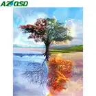 AZQSD Сделай Сам краска ing по номерам дерево ручная краска набор холст картины масляная краска ing по номерам пейзаж 40x50 см без рамки