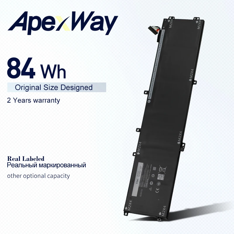 

Apexway 11,4 V Сменный аккумулятор для ноутбука 4GVGH 1P6KD T453X для DELL Precision 5510 XPS 15 9550 серии 84Wh