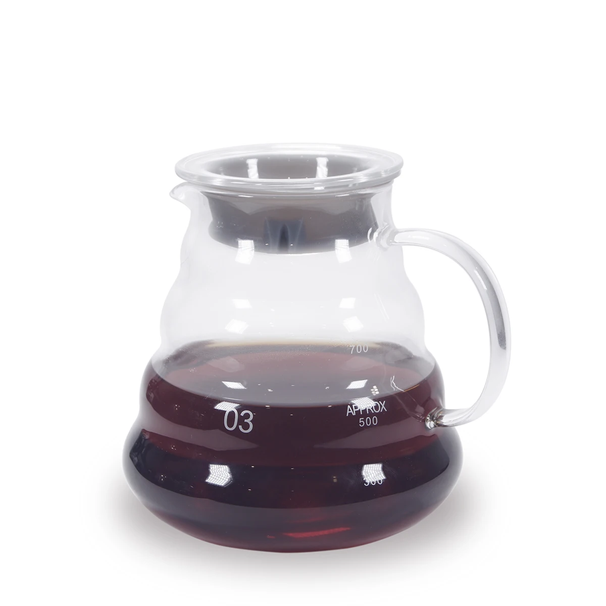 

700ML Glass Coffee Dripper and Pot Set for Japness style V60 Glass Coffee Filter Reusable Coffee Filters
