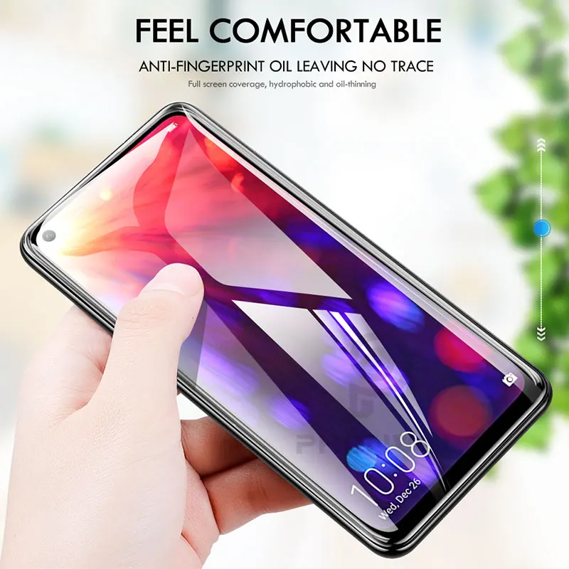 

Full Cover Tempered Glass for Huawei Honor View 20 V20 Oleophobic Screen Protector Honor Play 3 4 4T 9C Protective Glass Film