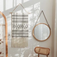 wind nordic moroccan geometric pattern fringed tapestry flags homestay decoration woven hanging cloth background cloth