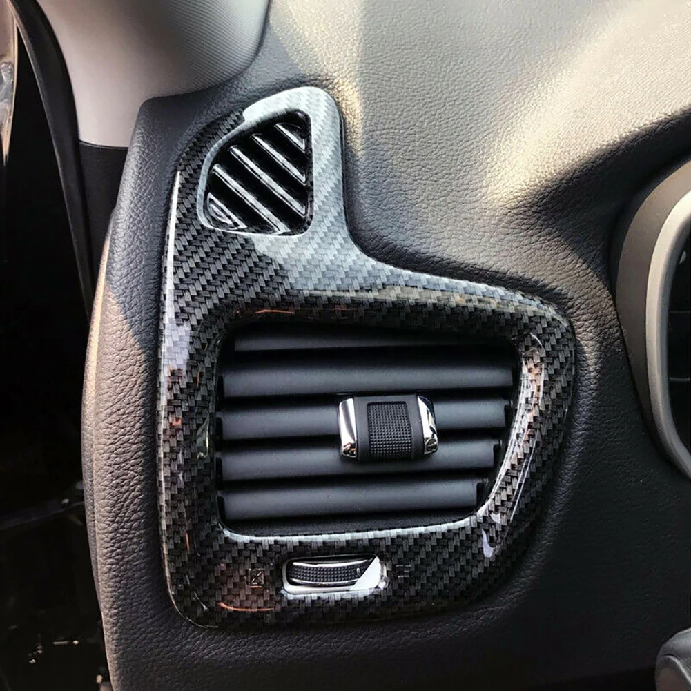 

Carbon Fiber Texture Trim Sticker Cover for Jeep Guide 2017-2020 Air Vent Outlet Steering Wheel Interior Car Frame Decoration