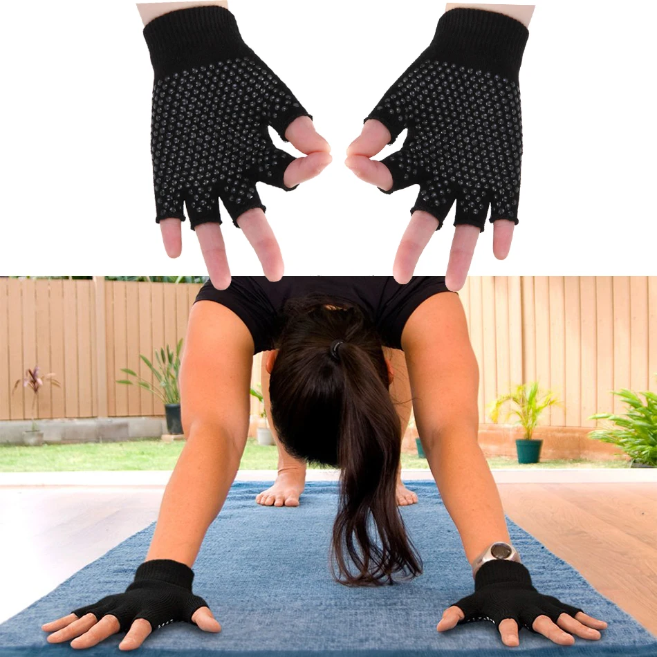 1 пара спортивные перчатки для йоги женщин и мужчин тренажерный зал фитнес