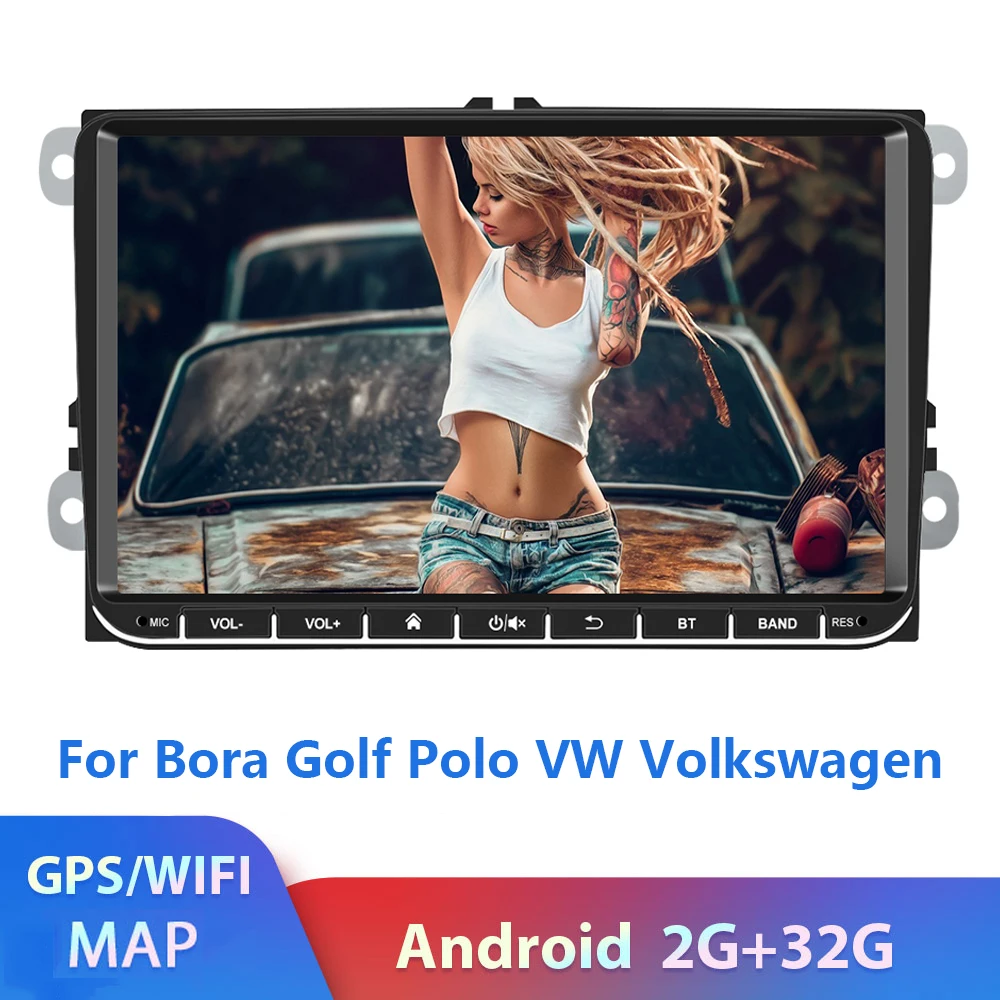 

Автомобильная магнитола, мультимедийный плеер на Android 10, с 9 "GPS, для Bora Golf, Polo, VW, Volkswagen passat b6, B7, Touran, типоразмер 2DIN
