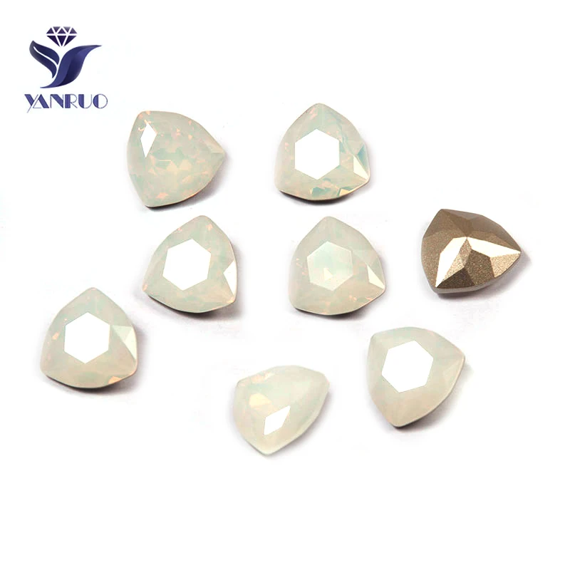 White Opal YANRUO 4706 супер качество камни и кристаллы пришить страз в форме когтя Pointback ремесло кристалл для камней для украшения одежды - Цвет: White Opal