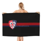 Черное мягкое полотенце из микрофибры в полоску Cagliari, дорожное полотенце для футбола, Итальянская серия A Cagliari