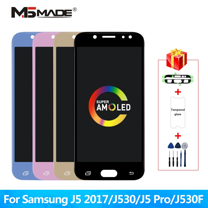 Супер Amoled J5 Pro для samsung Galaxy J5 lcd J530 J530F lcd дисплей сенсорный экран дигитайзер дисплей J5 Pro J530FM AMOLED