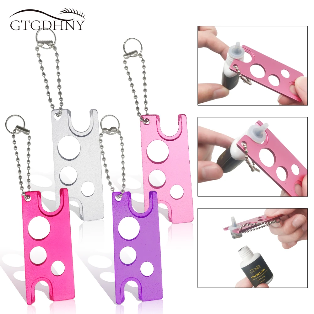 

Stainless Steel Caps Opener Sliver for Universal Eyelash Glue Replacement Bottle Mouth Head Anti-blocking Makeup Eyelash Tool