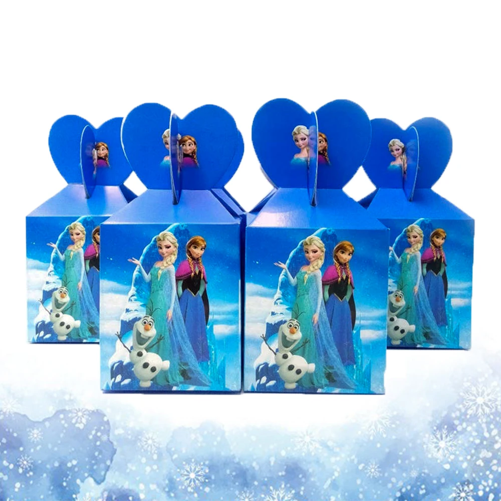 12 шт. замороженные Тема бумажные коробки конфет фестиваль для девочек на день