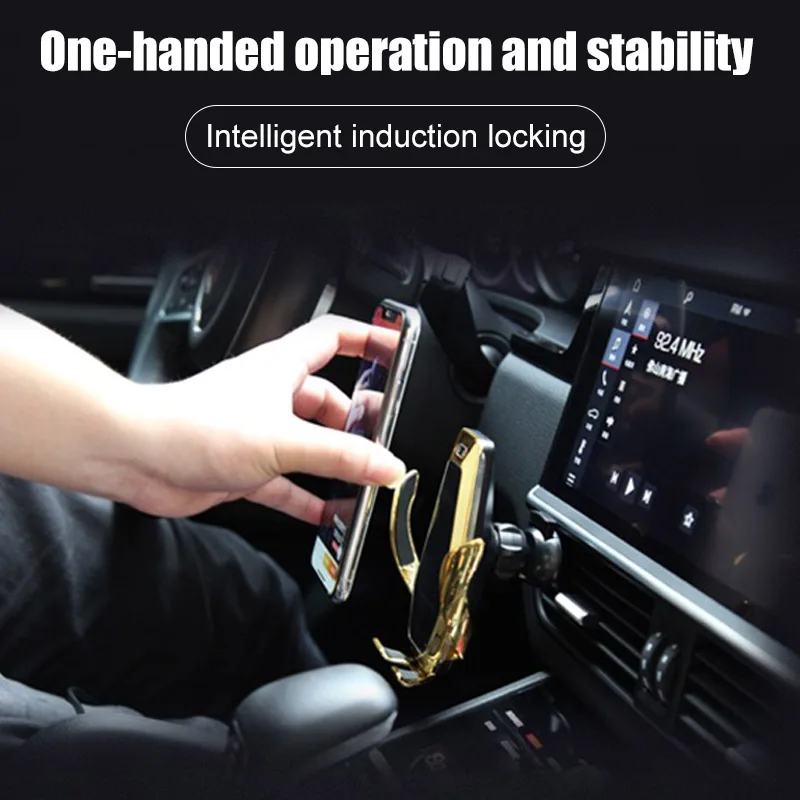 Newly Car Wireless Charger Phone Holder Auto Clamping Mount Charging Bracket for Smartphone 999 | Электроника