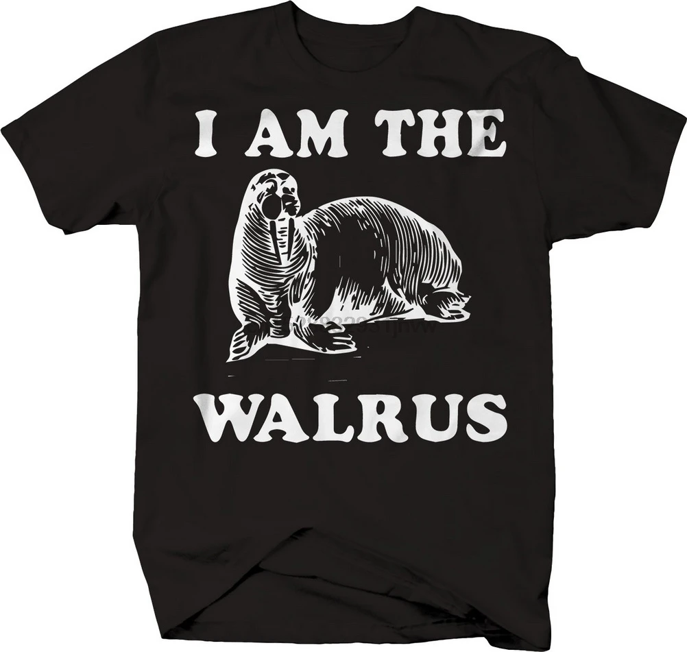 I Am The Walrus Song классические футболки в стиле рок футболка новейшая мода |