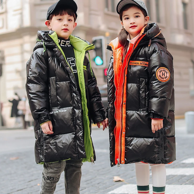 

Осенне-зимние куртки для подростков, модные парки с капюшоном для мальчиков и девочек, детская водонепроницаемая верхняя одежда, теплая утепленная детская одежда с хлопковой подкладкой