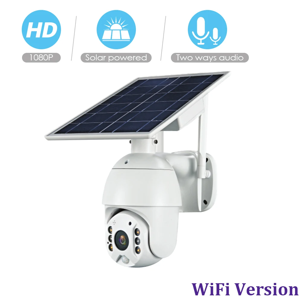 WIfi 1080P HD солнечная панель Wifi версия открытый двусторонний голосовой Безопасности