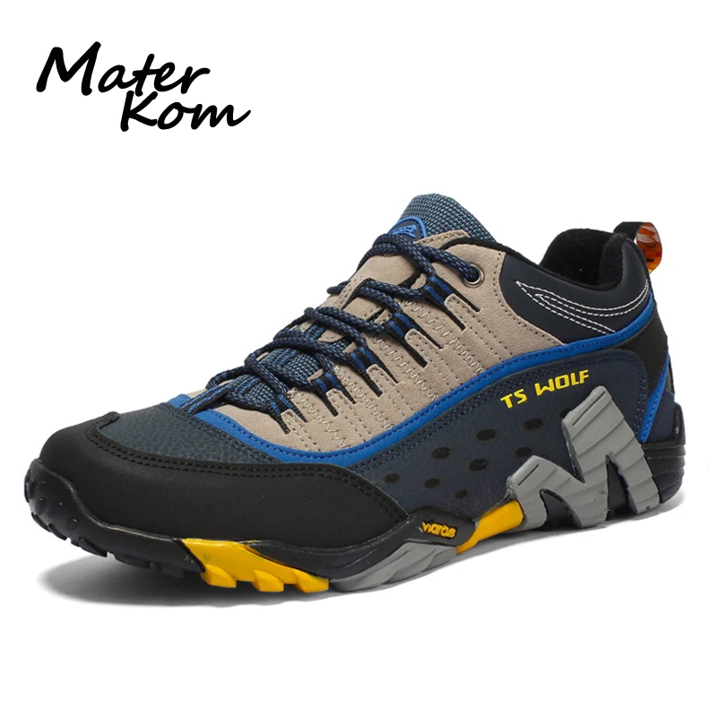 Уличные из натуральной кожи Для мужчин Пеший Туризм обувь Водонепроницаемый