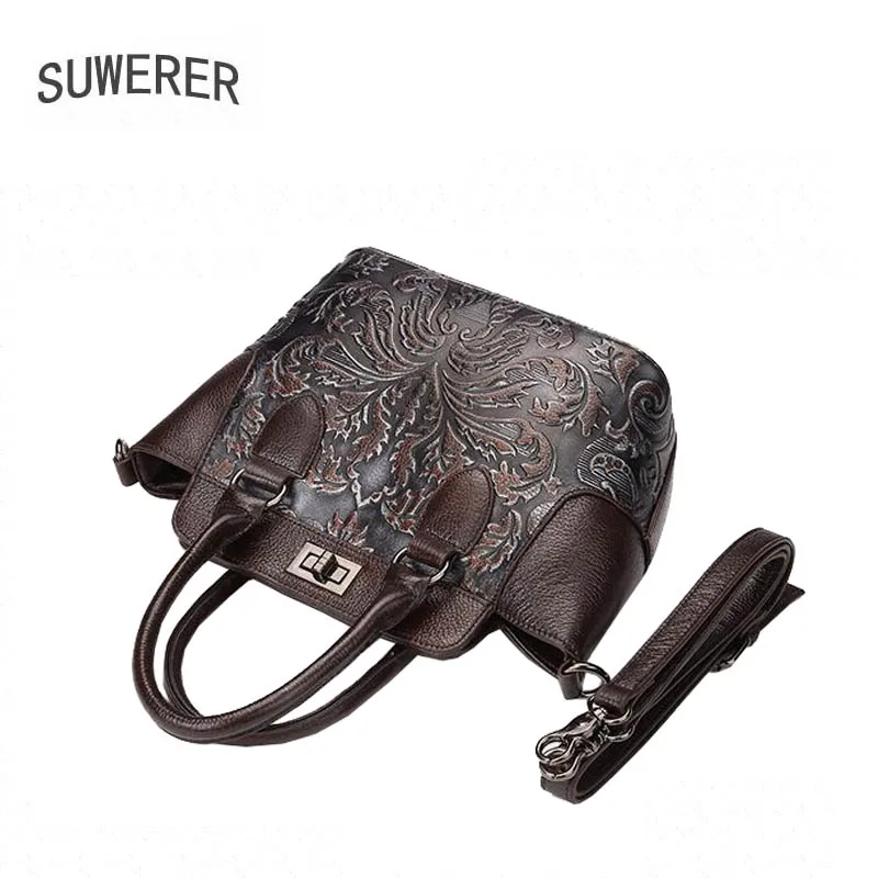 

SUWERER luxury handbags famous brand women bags 2020 new women Genuine Leather bag Fashion bag women leather shoulder bag