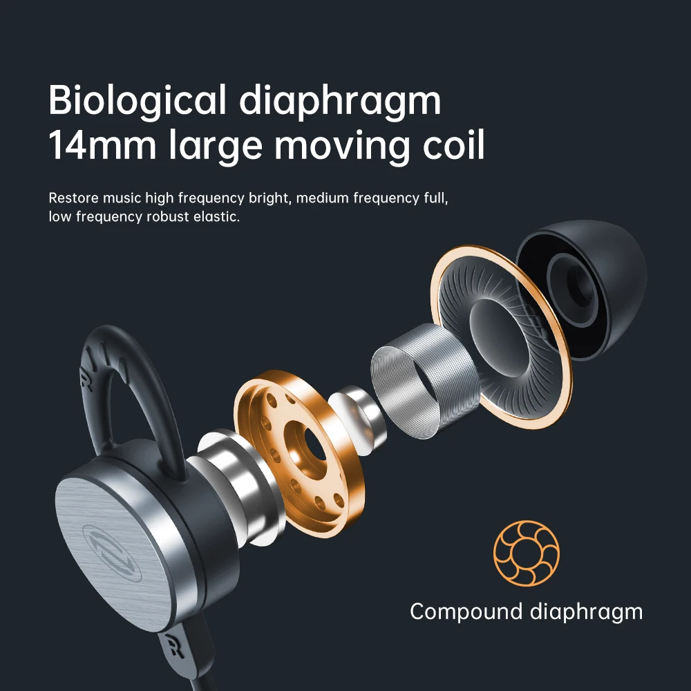 Беспроводные наушники YC Bluetooth Hi Fi бас ENC шумоподавляющая гарнитура спортивные