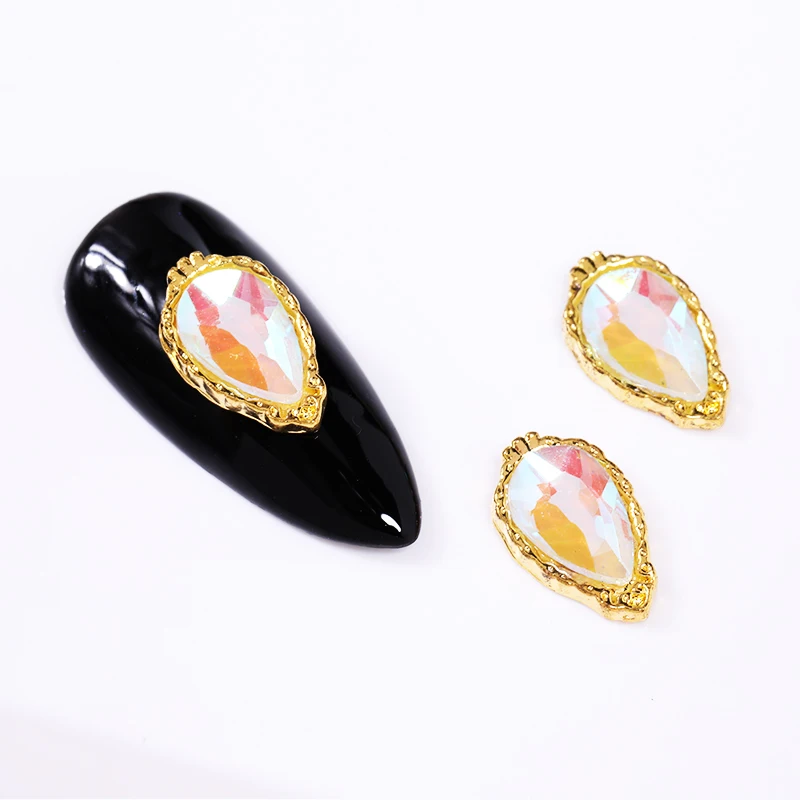 5 шт./пакет 3D украшения для дизайна ногтей квадратные Стразы в форме ромба цветные