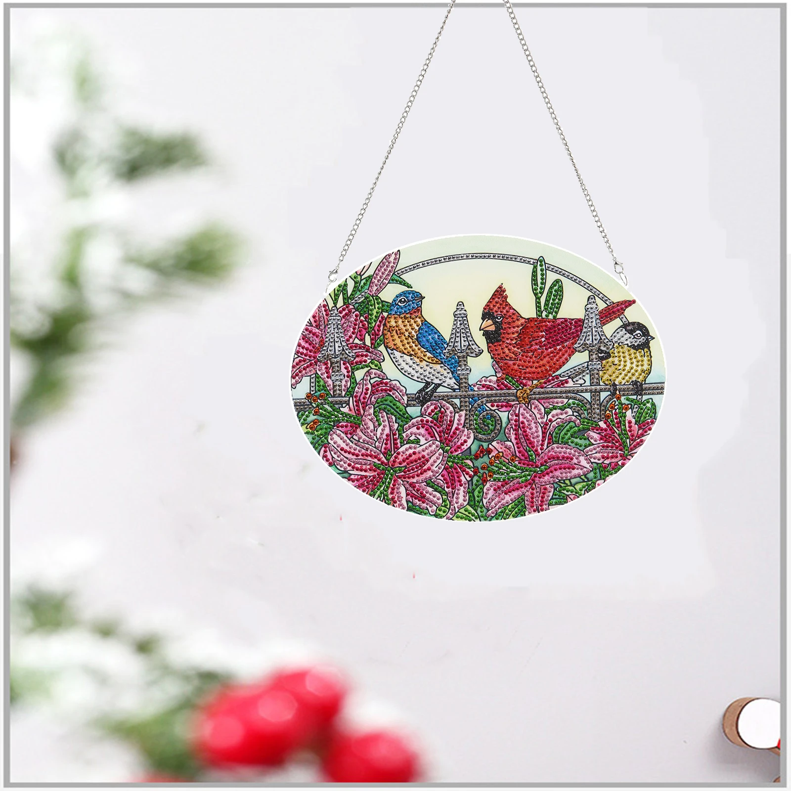 

Алмазная живопись, подвесные украшения, «сделай сам», специальная форма, животное, цветок, картина для окна, дома, двери, настенное украшение