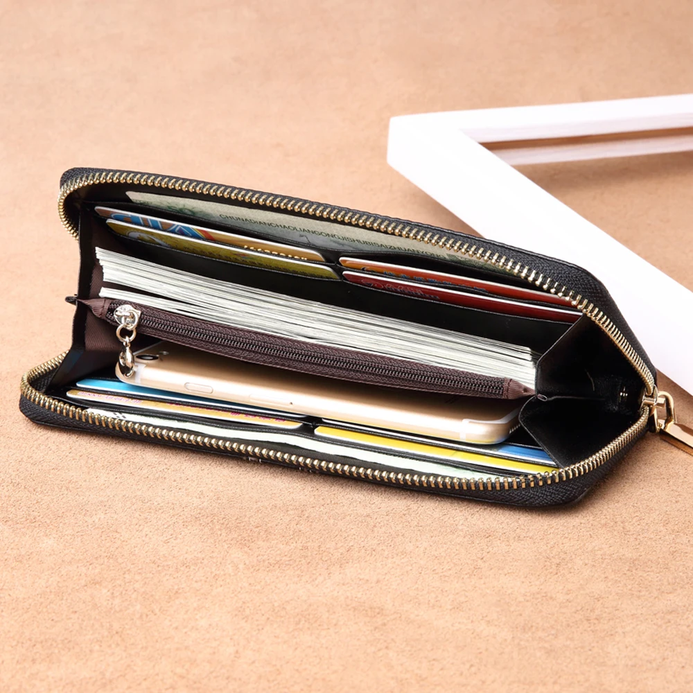 Новинка весны 2020 женский клатч с подсолнухом кошельки из натуральной коровьей