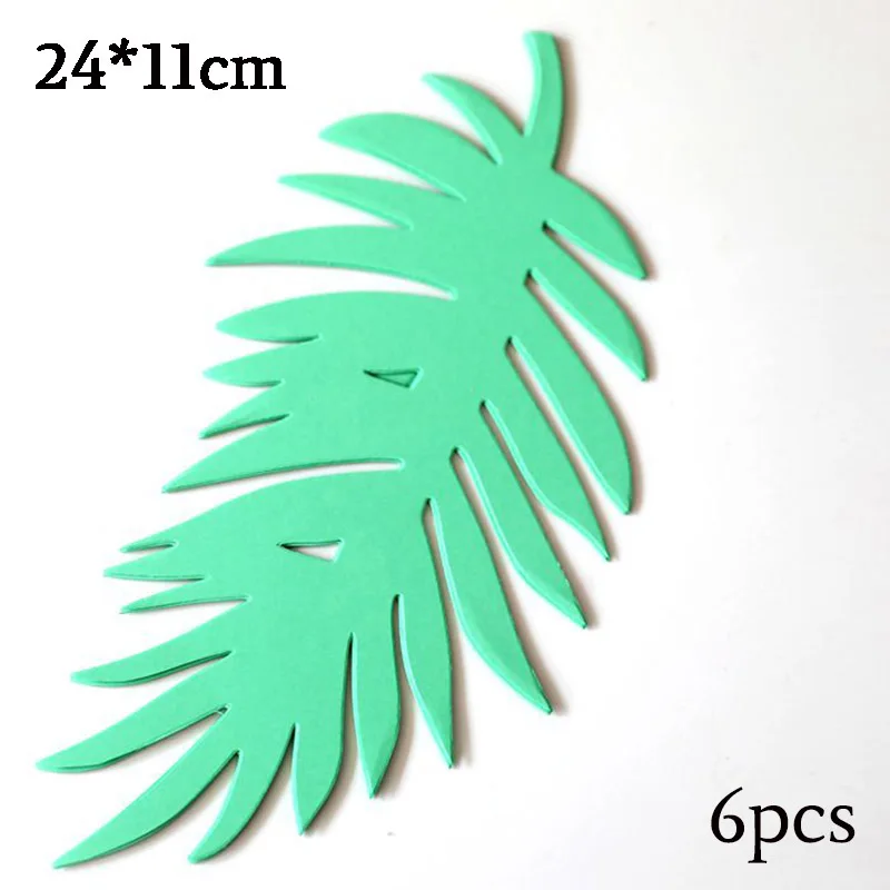 6pcs green palm Золотые Цветы Листья баннер стены фон гигантская бумага поддельные лепестки роз баннер юбилей день рождения праздничные Свадебные украшения - Цвет: 6pcs green palm