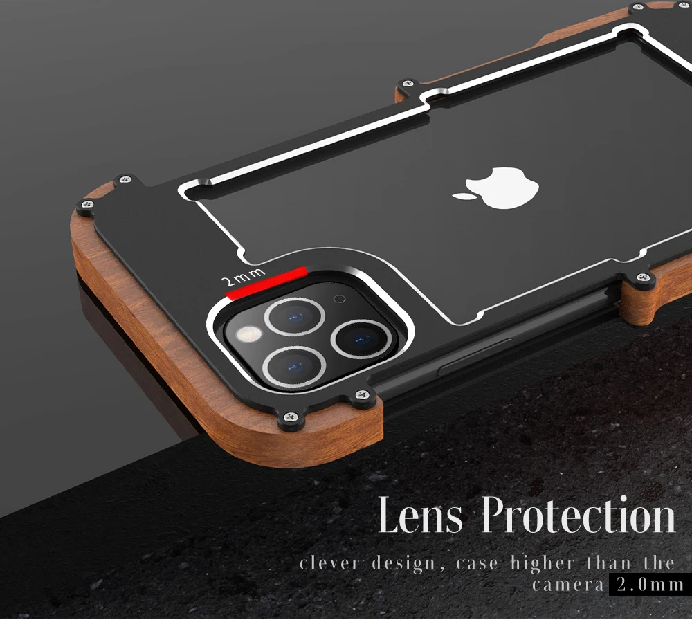 Алюминиевый металлический бампер для iPhone 11 11pro max деревянная рамка ретро пара чехол для телефона для iPhone X XS XR max рамка чехол bmper