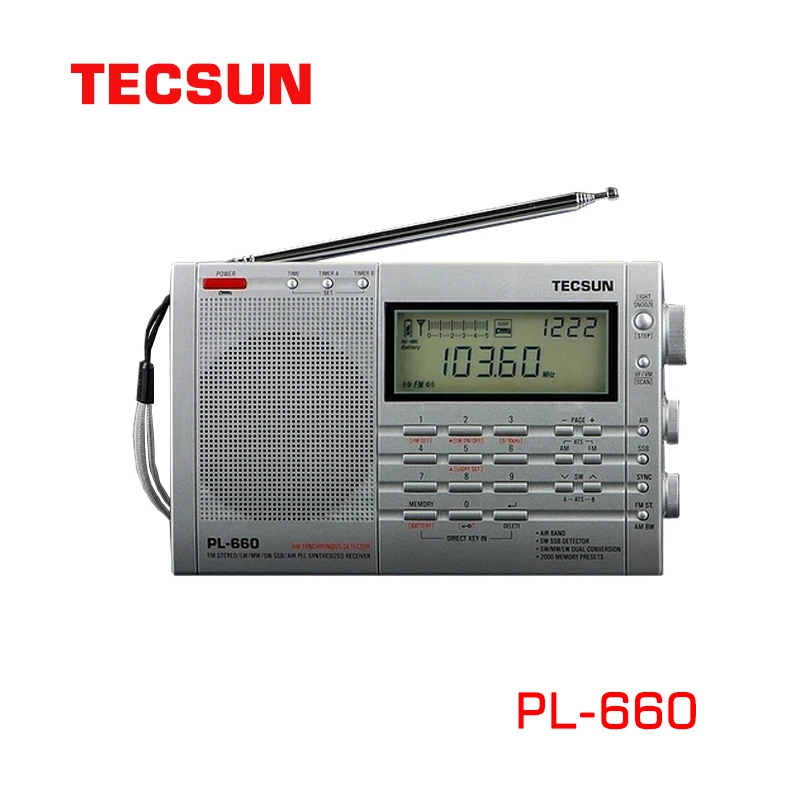 TECSUN PL-660 PLL SSB УКВ воздуха группа радиоприемник FM/MW/SW/LW многополосные двойной I3-001 |
