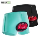 Велосипедное нижнее белье WOSAWE для мужчин и женщин, дышащие шорты для горного велосипеда, с утолщенными силиконовыми гелевыми подушечками
