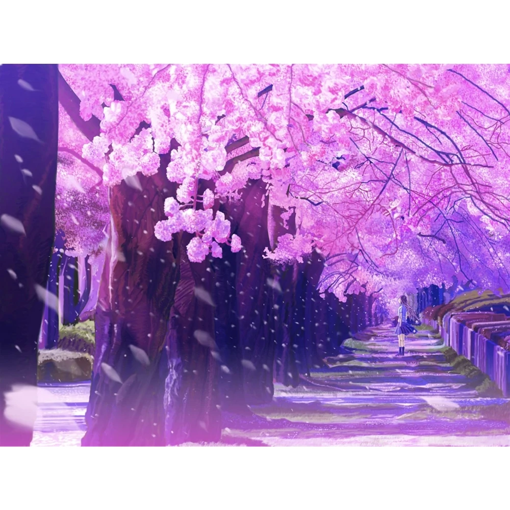 5D сделай сам полностью круглая алмазная живопись цветок вишни вышивка Набор для