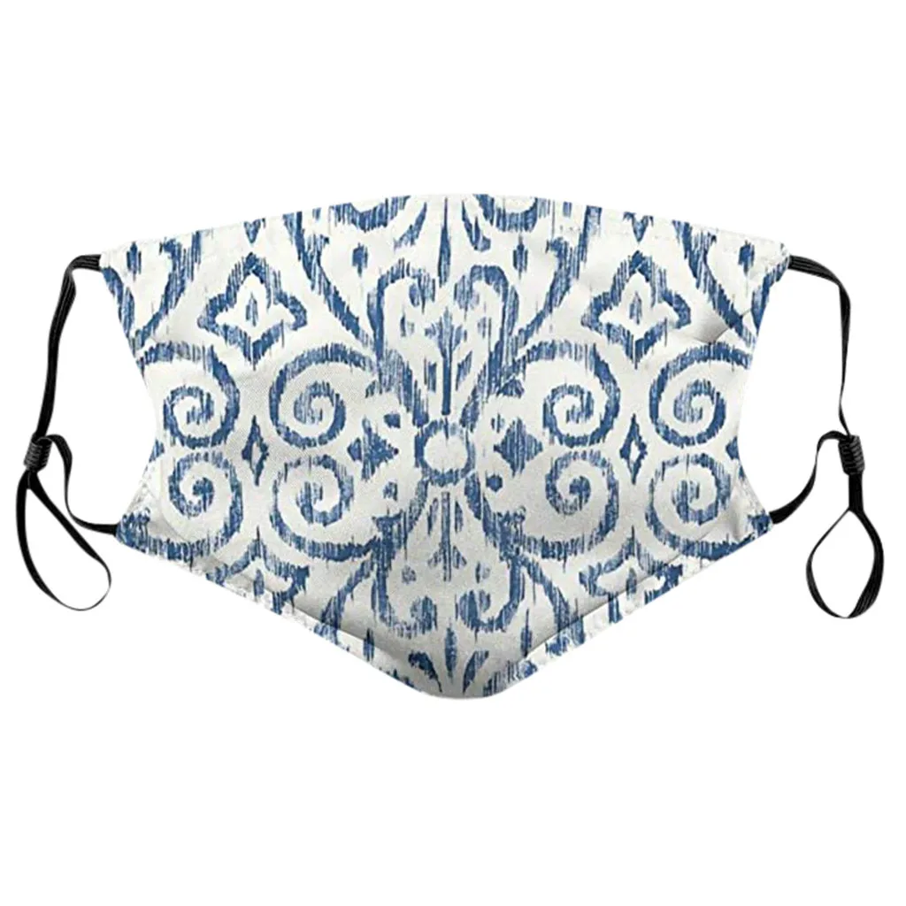 

Mouth Masks Double Dustproof For Protection Face Mask Fashion Ins Printed Washable Earloop Mask Reusable Outdoor Party Cycling