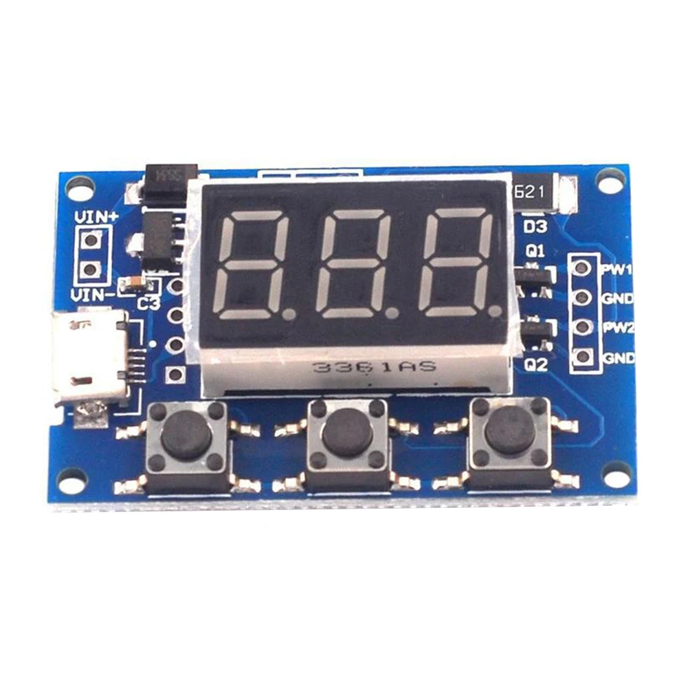 2 Channel PWM Signal Generator Board Module Pulse Frequency Duty Cycle Adjustable DC 5-30V Micro USB 5V Power | Электроника
