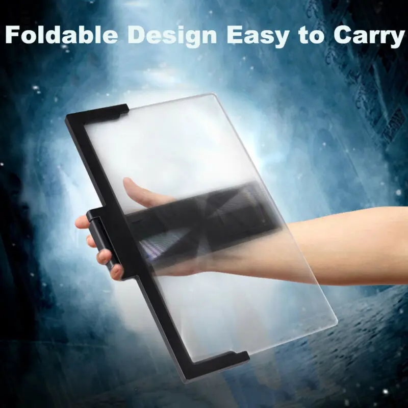 Увеличительное стекло для 3D видеоэкрана 12 увеличителей портативный складной