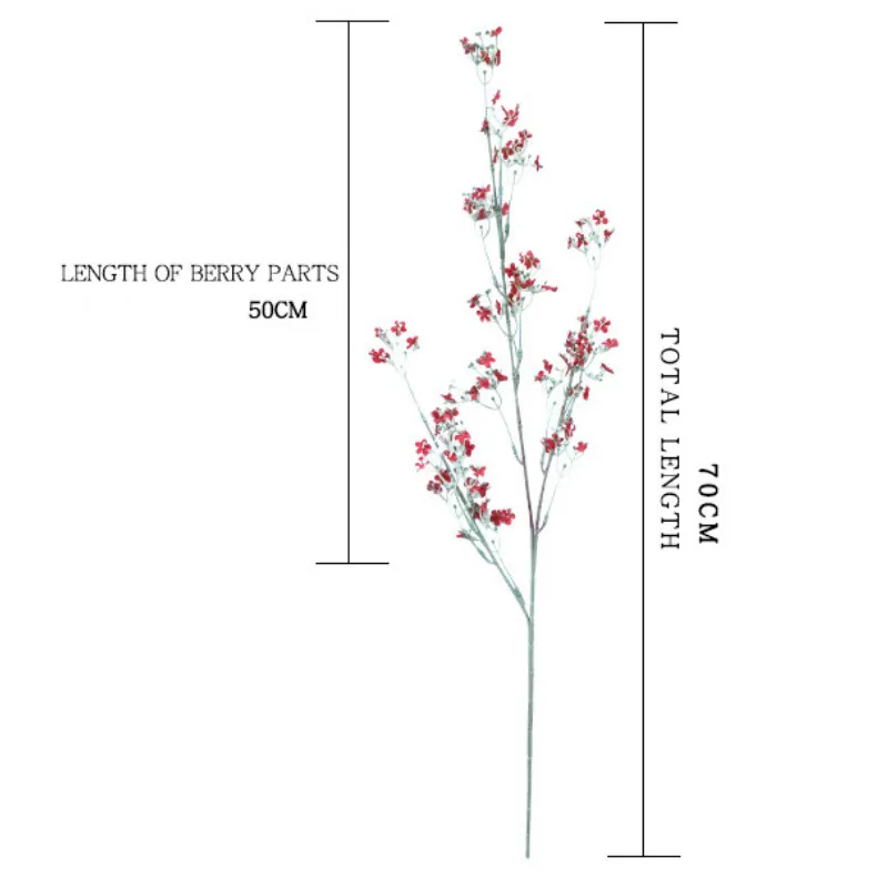 

70CM Artificial Flowers Fake White Gypsophila DIY Floral Bouquets White Babies Breath for Wedding Home Decor Plant Decoration