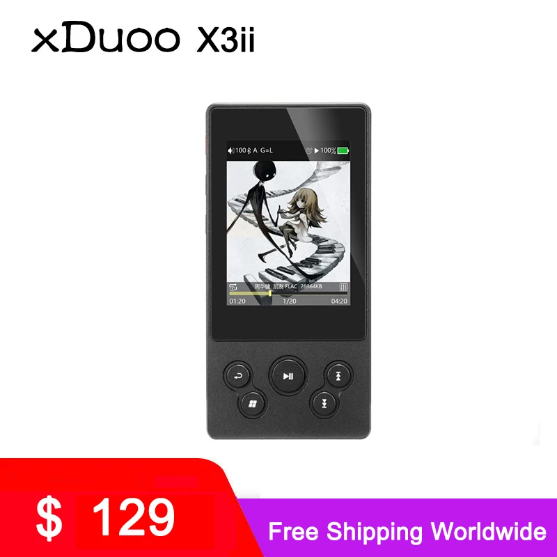 Mp3 плеер XDuoo X3II X3 II ЦАП Bluetooth 4 0 AK4490 порты и разъёмы Hi Fi DSD128 USB порт без потерь/WAV/
