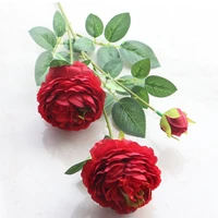 3 flower peony simulation flowers 61cm european home decor wedding decoration garden flores artificiale party valentines daycyj