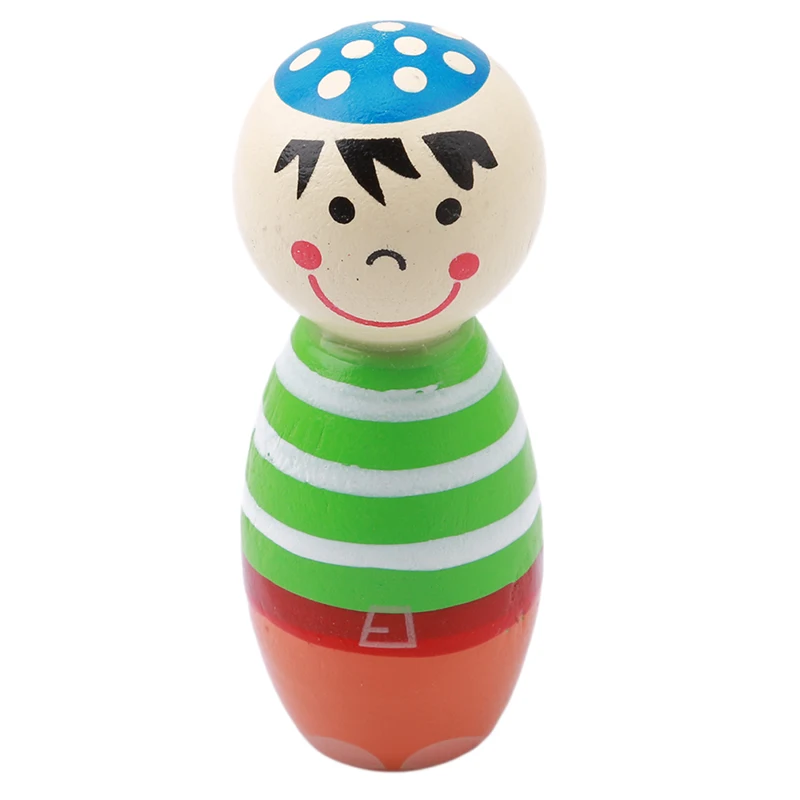 

HOT Children Toys Wooden Bowling Ball Skittle Funny Shape for Kids Game Durable