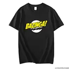 2021 летняя забавная футболка Bazinga, базовая Классическая Повседневная модная уличная одежда, мужские топы, крутые футболки