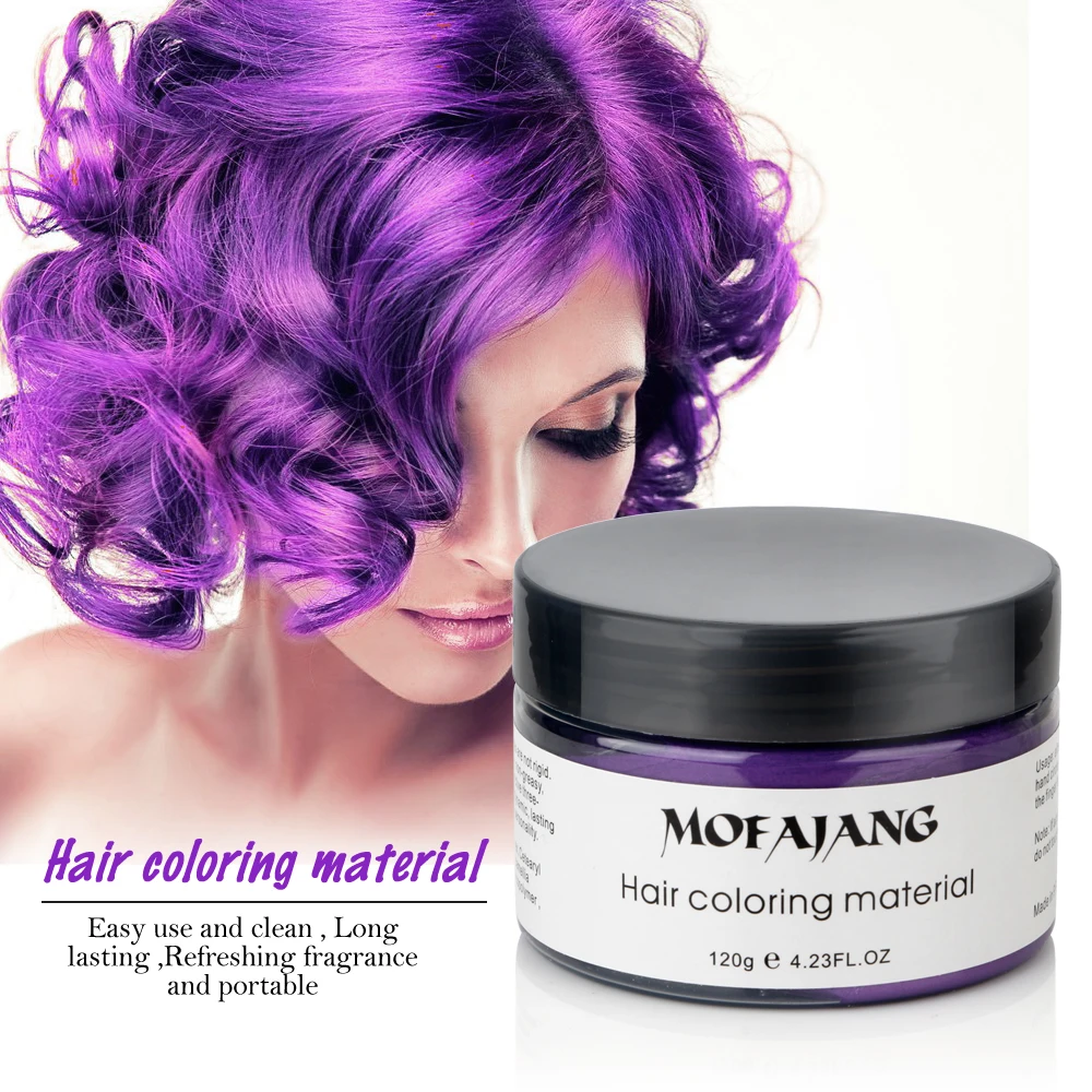 Color Hair Wax Styling Pomade Silver Grandma Grey Temporary Dye Disposable Fashion Festival Celebrate Molding Coloring Mud Cream | Красота и