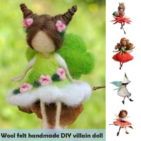 needle felted faires dolls diy material and instructions wool felting craft needle felt animal kit set handmade ki