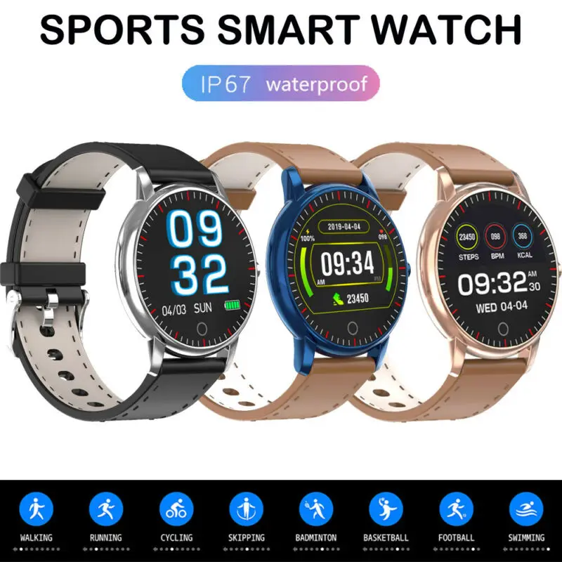 Спортивные Смарт часы для мужчин и женщин пульсометр кровяное давление
