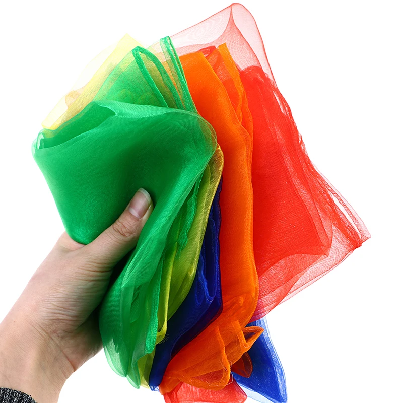 6pcs/pack Gymnastics Scarves Colored Sensory Rainbow Gauze Baby Juggling Dance Ballet Gym | Игрушки и хобби