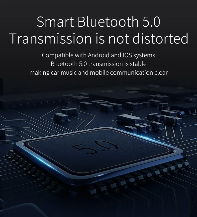 EANOP BC520 fm-передатчик Bluetooth Автомобильный громкой связи с голосовым ассистентом модулятор FM Поддержка TF карта QC3.0 USB зарядное устройство