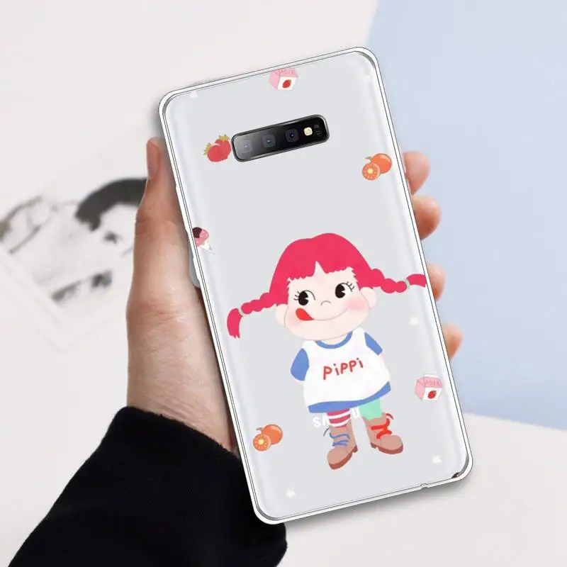 

Sweet Peko Milk Milky Phone Case Transparent For Samsung Galaxy A 71 21s S note 8 9 10 plus 20 ultra