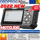OBDPROG MOTO 100 мотоциклетный Сканер Полная система диагностики ЭБУ кодирование 5000 + мотоциклетные модели покрытие авто мотоцикл анализ