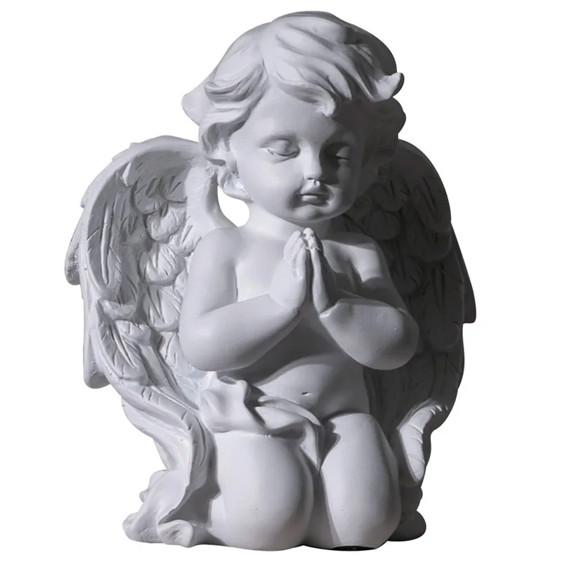 

Pray Angel Sculpture Decoration Ornaments Plaster Sculpture Furnishings Home Living Room Display Figurine Resin Crafts Statue