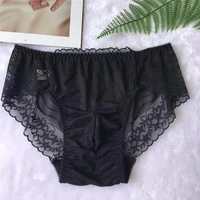sexy mens briefs erotic lace transparent underwear men bikini gay underwear briefs men jacquard soft slip fabric