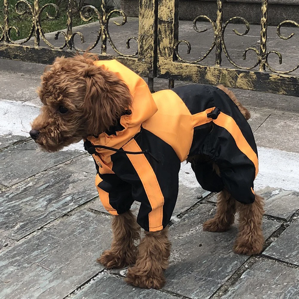 Модный дождевик для собак одежда дождевики водонепроницаемые ветрозащитные на 4