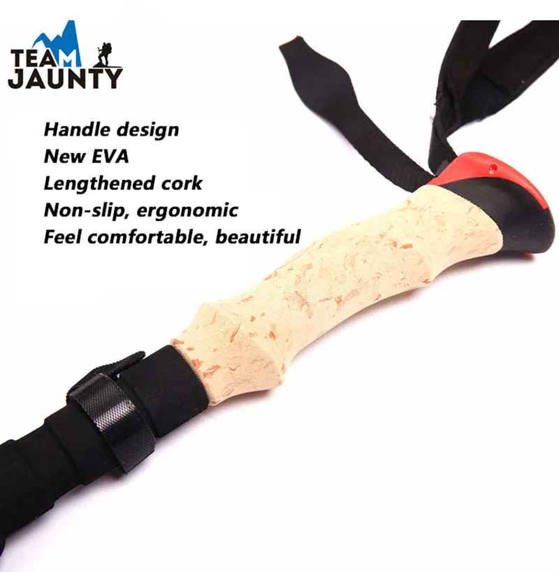 Telescopic Trekking Poles Anti Shock Hiking Stick Walking Cane Walking Sticks Folding Ultra Light Outdoor With EVA Rod Grips Ski