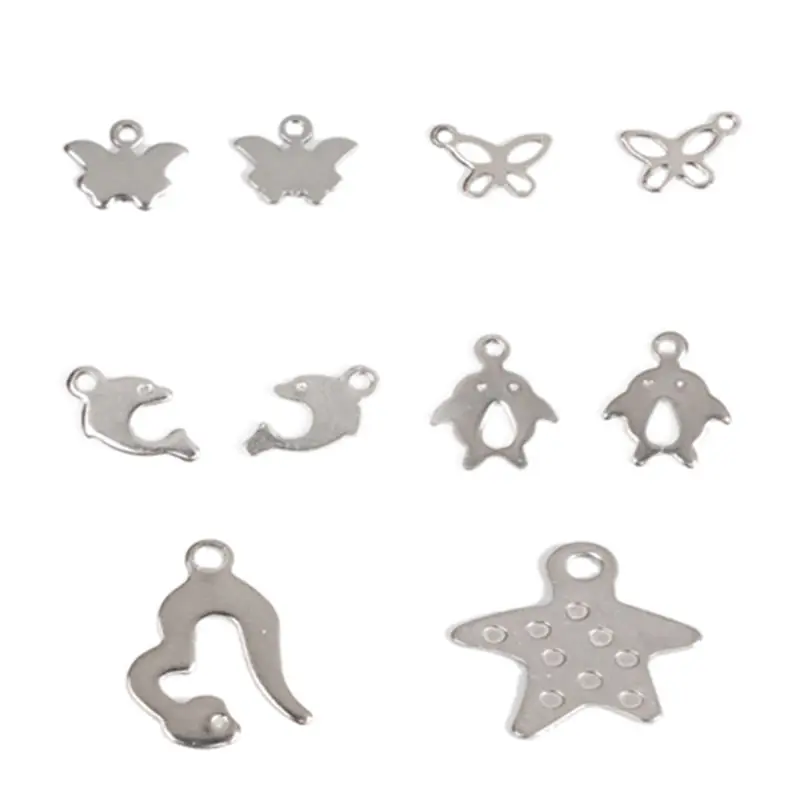 10 шт. из нержавеющей стали для домашних животных силуэт цепь удлинитель Подвески