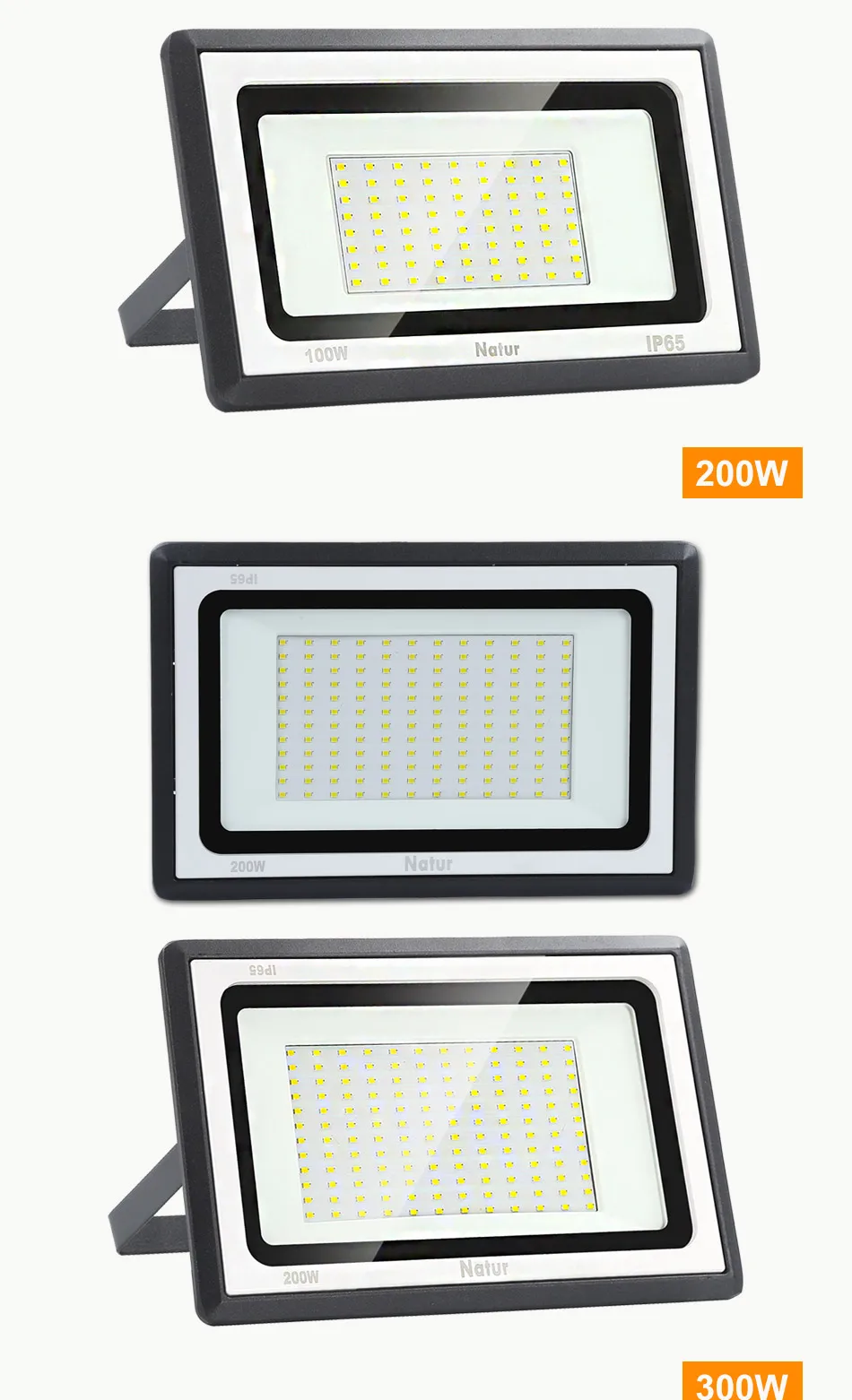 10 Вт/30 Вт/50 Вт/100 Вт/200 Вт Светодиодный прожектор Ip65 водонепроницаемый прожектор наружный AC170-240V прожектор светодиодный прожектор отражатель