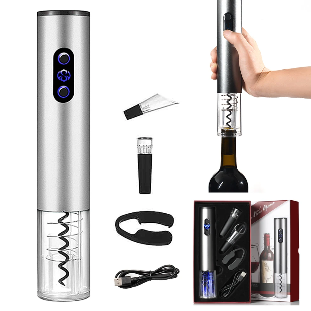 

Набор для открывания винных бутылок, портативный автоматический штопор светодиодный светильник кой, Профессиональный штопор для красного ...